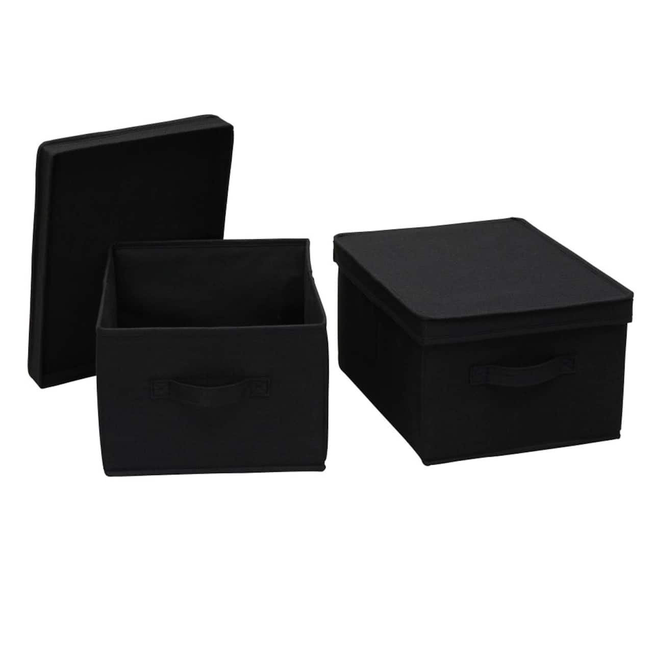 Household Essentials Fabric Storage Bin with Lid, 2ct.